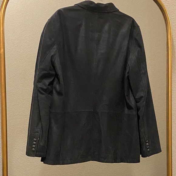 John Varvatos Collection 100% Goat Suede Jacket Black Size L - Picture 2 of 10